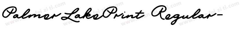 PalmerLakePrint Regular字体转换